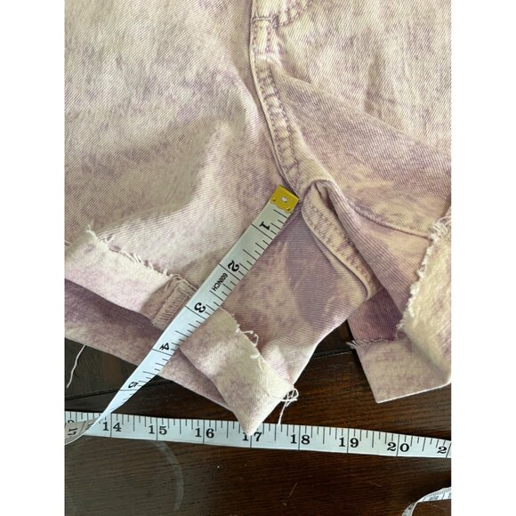 Universal Thread Vintage Midi Jean Shorts Purple Acid Wash Denim Raw Hem NEW 12 - Picture 10 of 10
